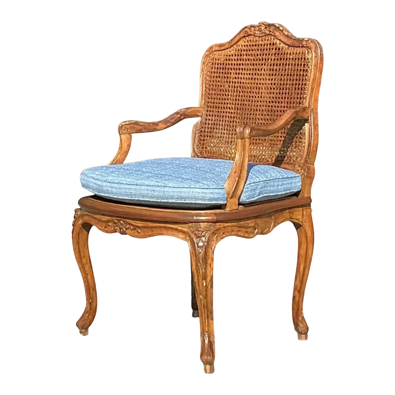 Vintage Regency Cane Fauteuil Chair
