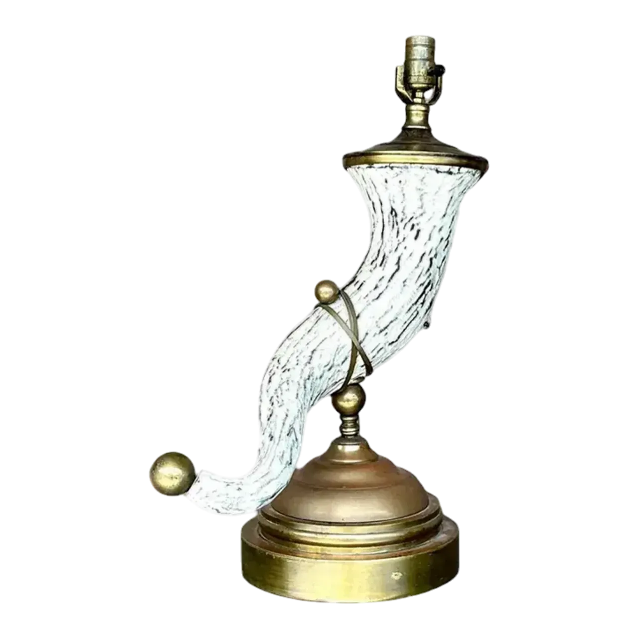 Vintage Regency Faux Horn Lamp