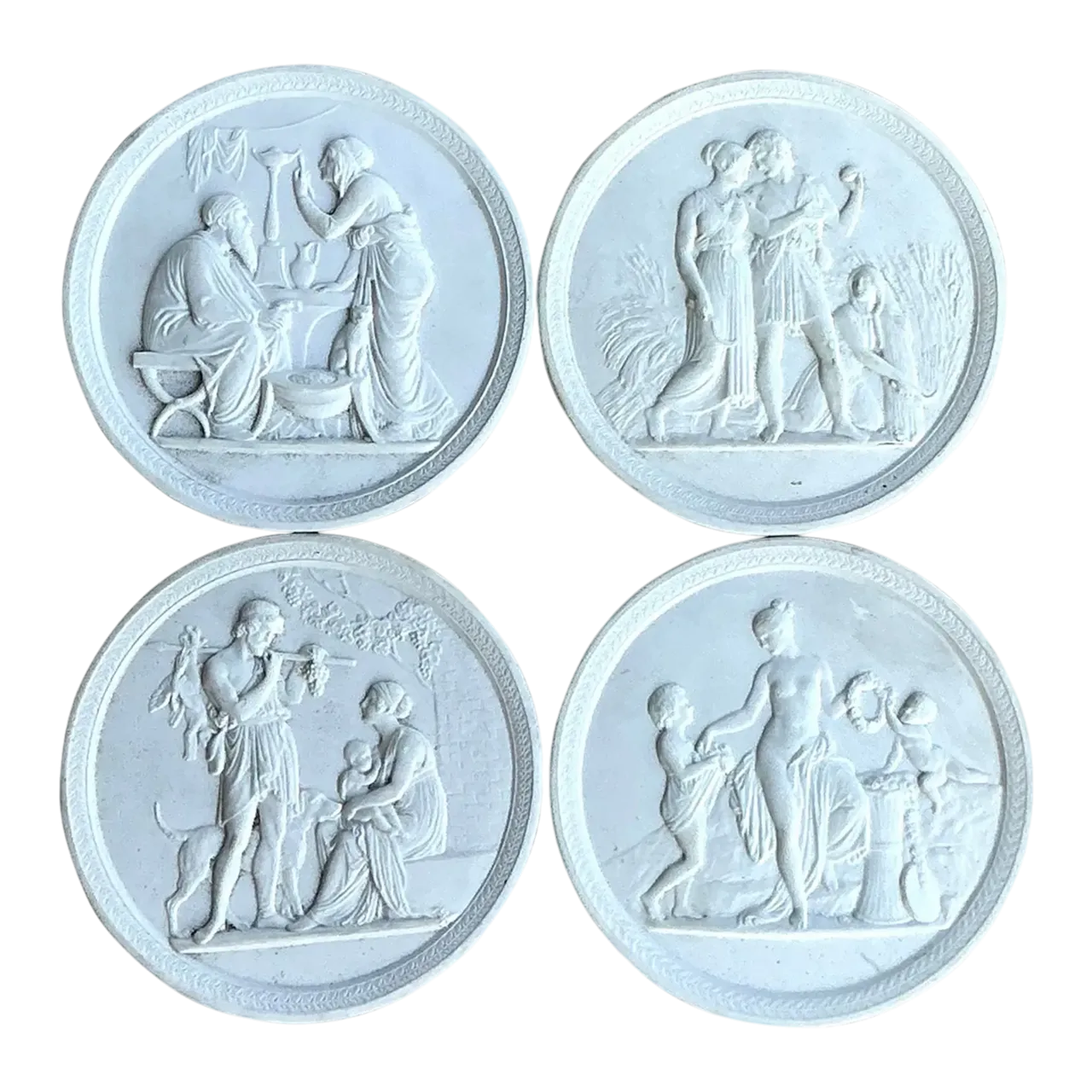 Vintage Regency Royal Copenhagen Bisque Taglio - Set of 4