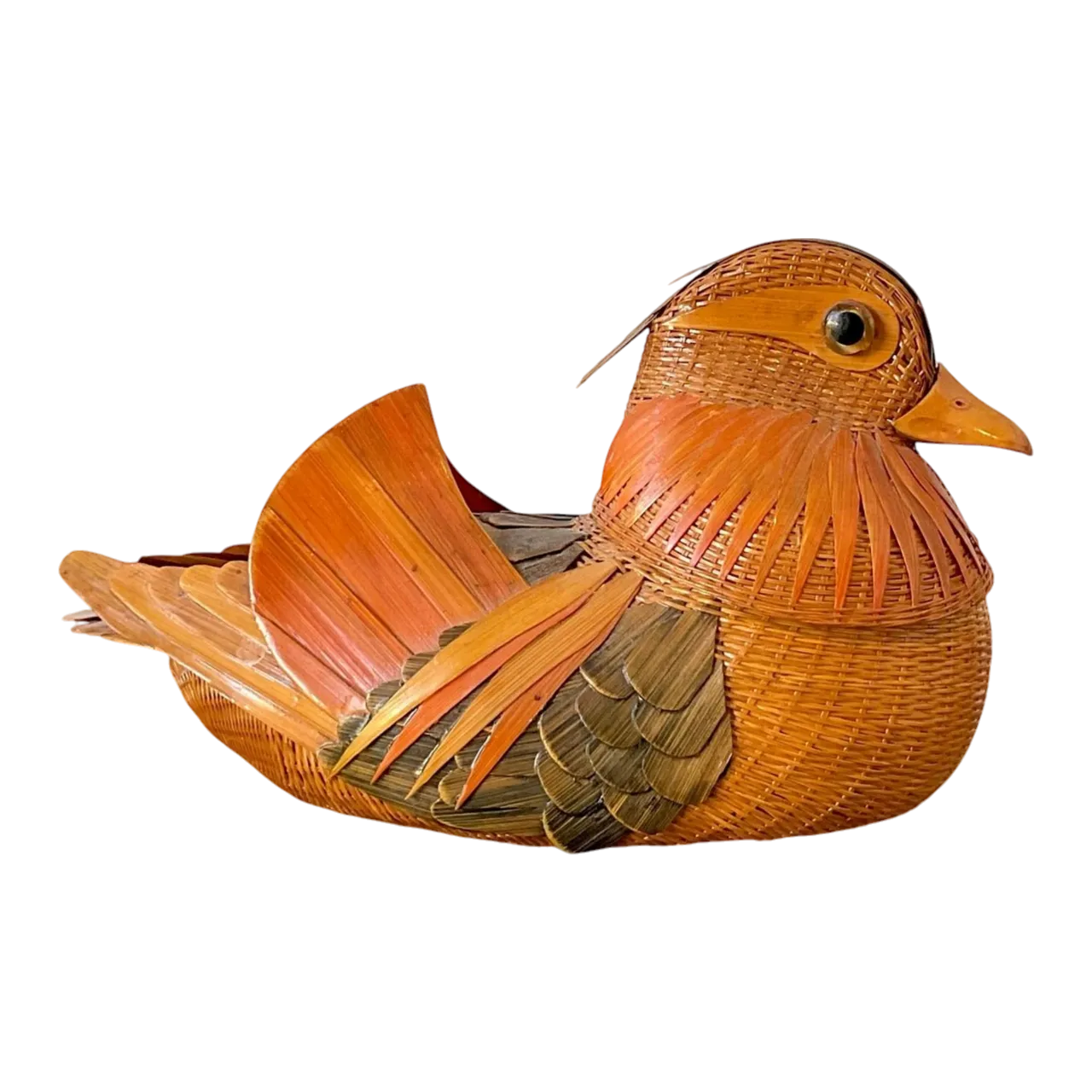 Vintage Shanghai Handicrafts Rattan Bird