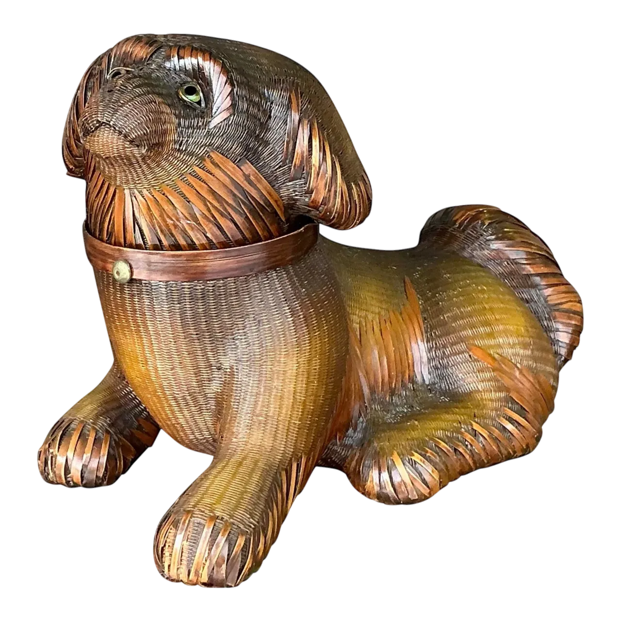 Vintage Shanghai Handicrafts Weave Dog