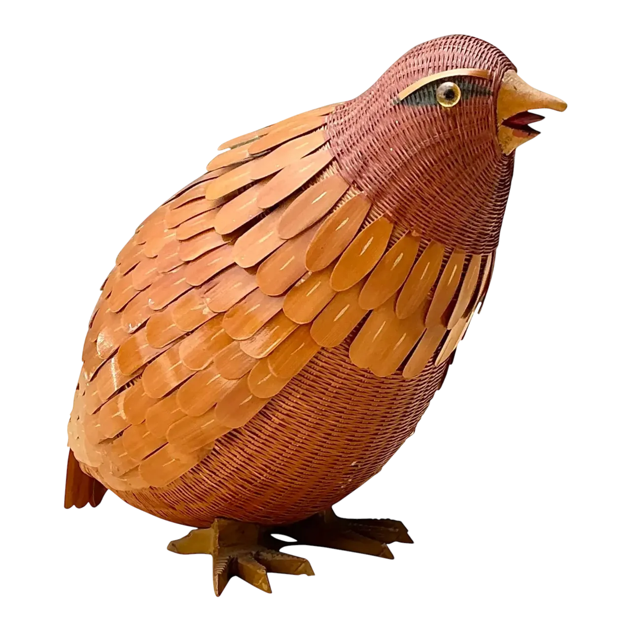 Vintage Shanghai Weave Bird Basket