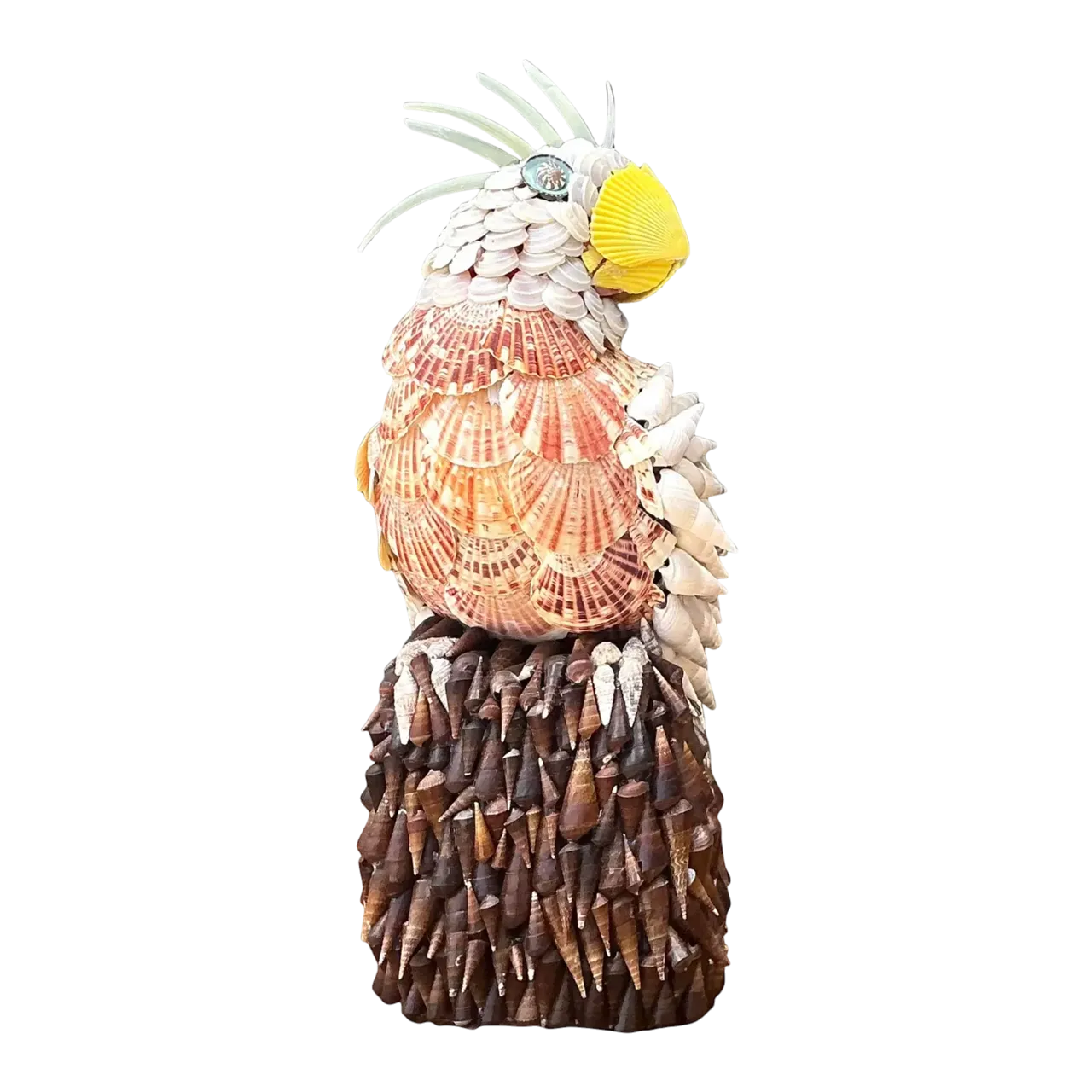 Vintage Shell Encrusted Cockatoo