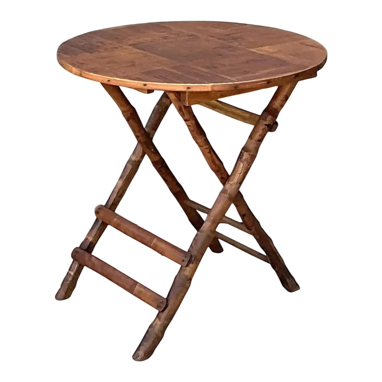 Vintage Split Bamboo Folding Table