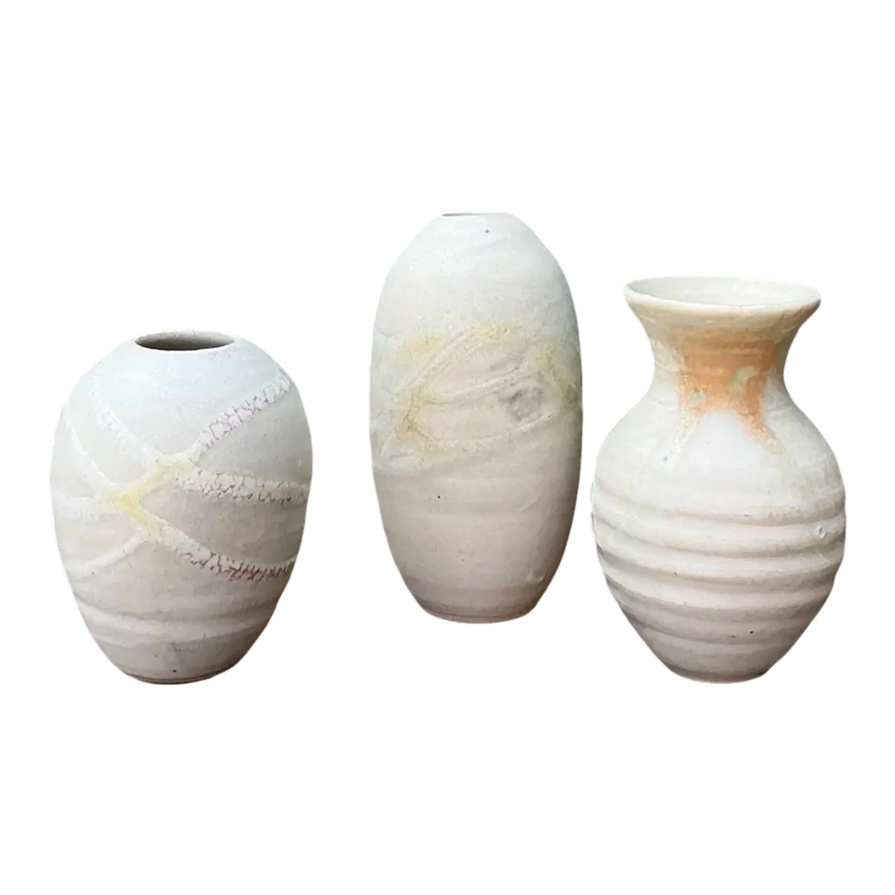 Vintage Trio of Original Studio Pottery Bud Vases