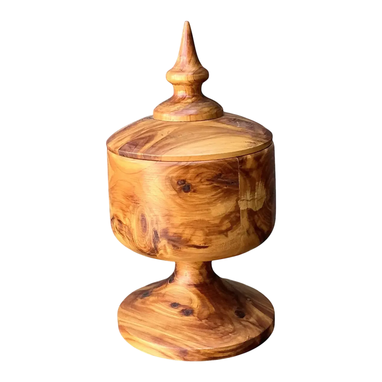 Vintage Turned Wood Lidded Box