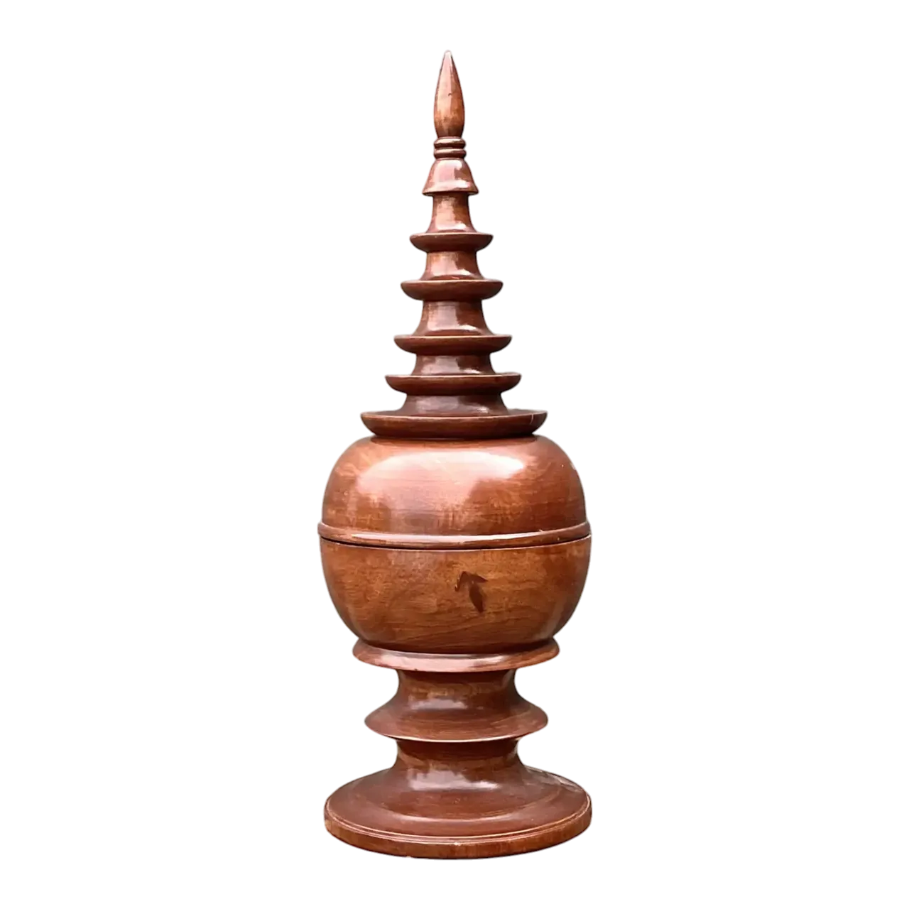 Vintage Turned Wood Spire Box