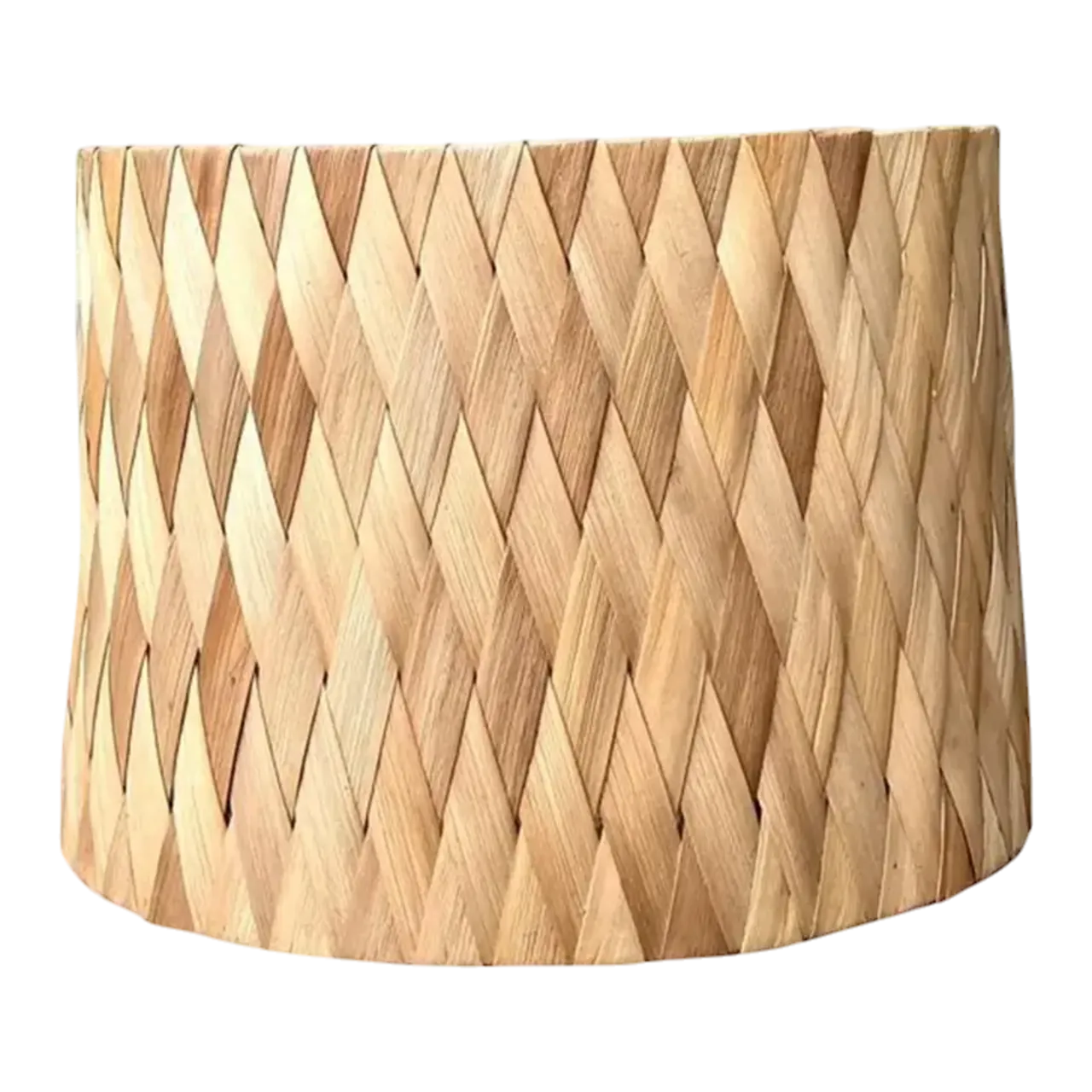 Vintage Woven Rattan Lampshade